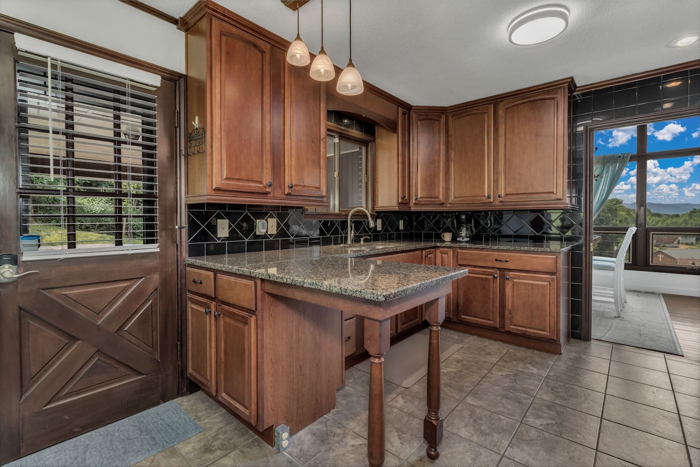 Kitchen with Door to Carport