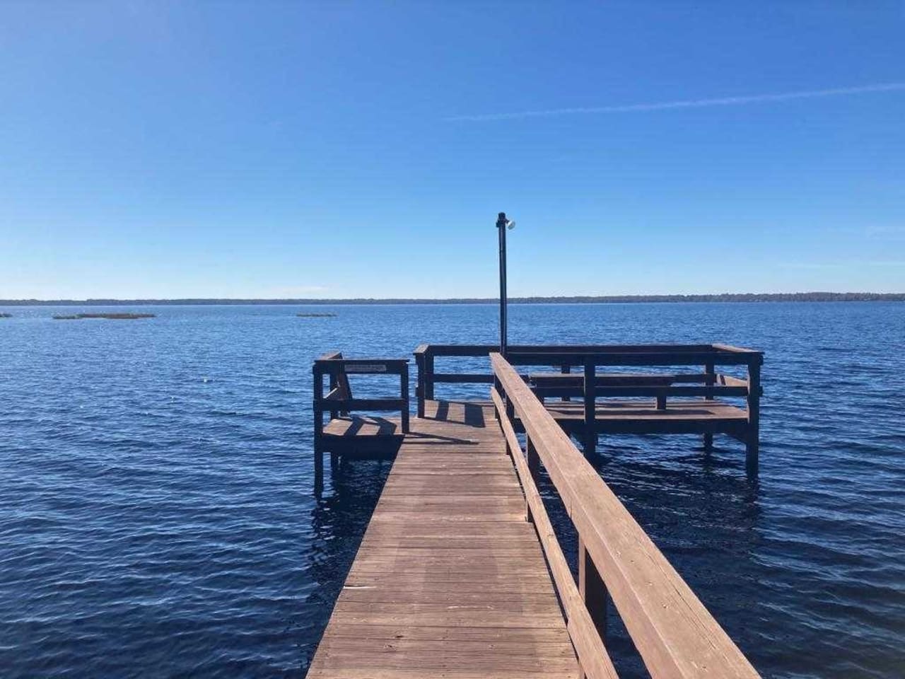 Fishing dock a short walk on foot to the lake in Vacation Village -- swimming allowed. Boat ramp also available free of charge.