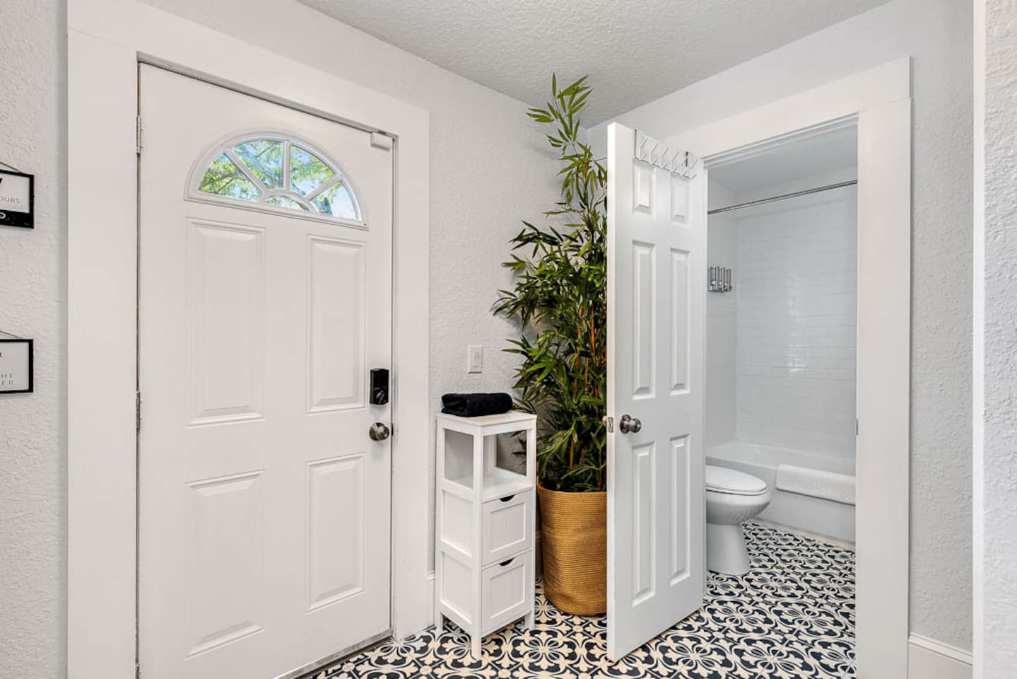 back door that goes out to backyard - this corner of the house has a bathroom & the "kids" room which has 3 beds in it (full, twin, twin trundle)