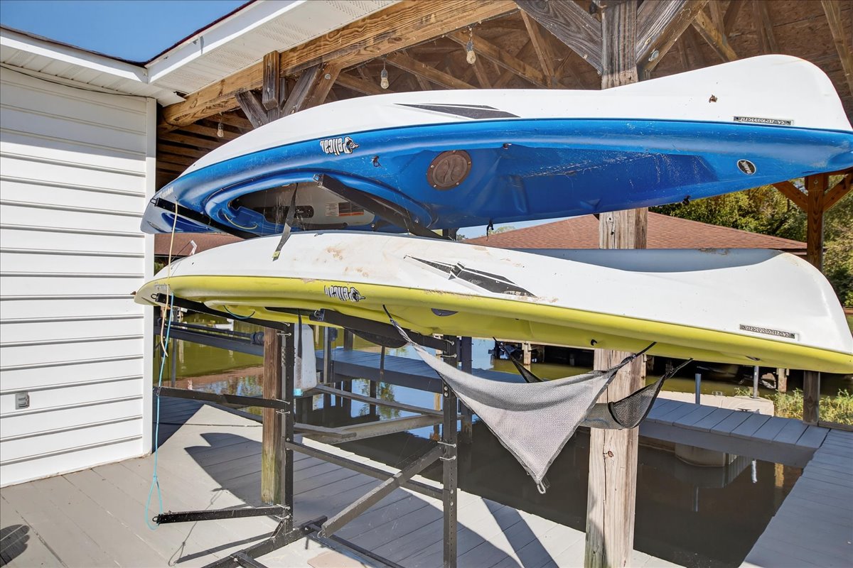 Kayaks available for lake adventures.