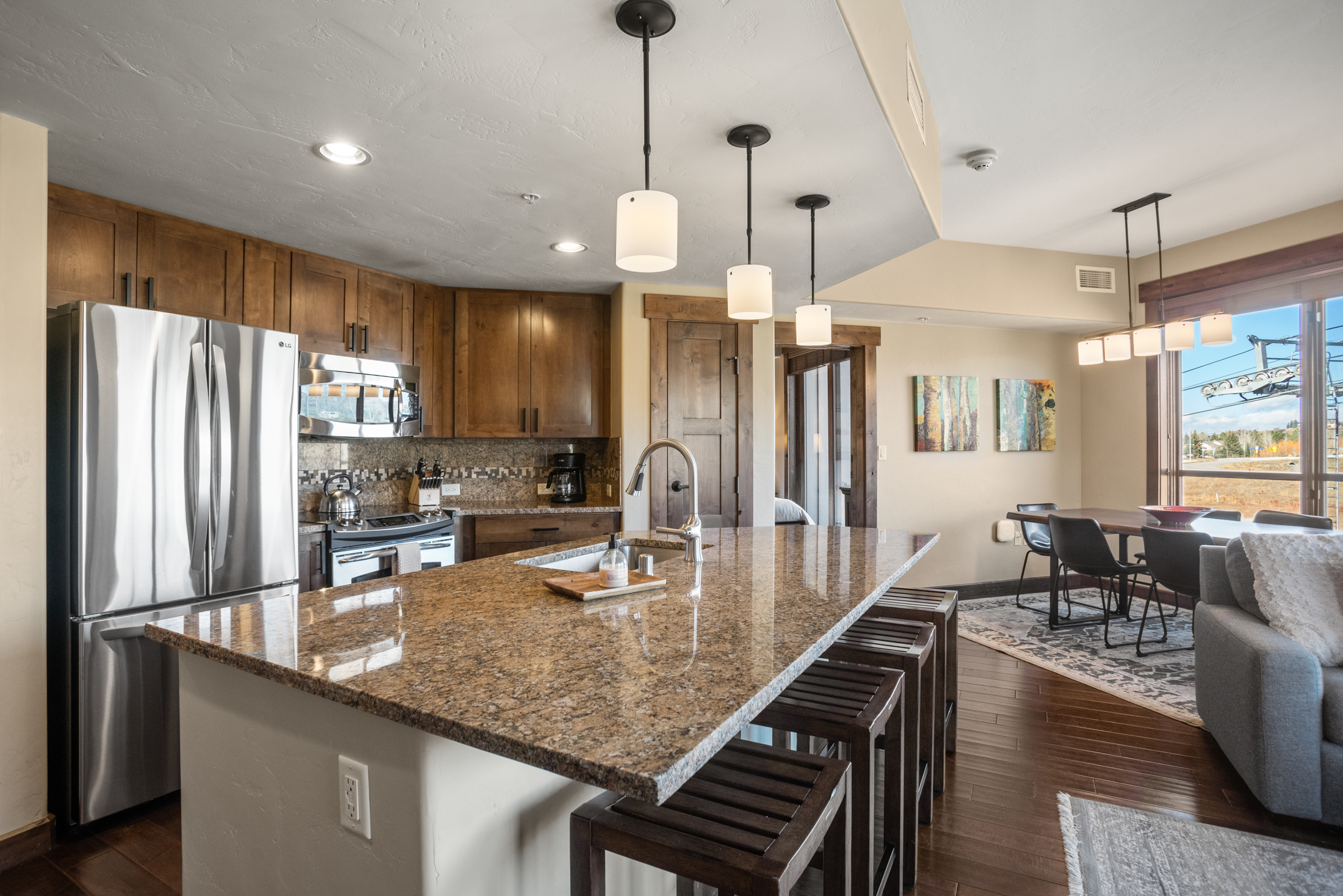 View from Kitchen into Dining Room