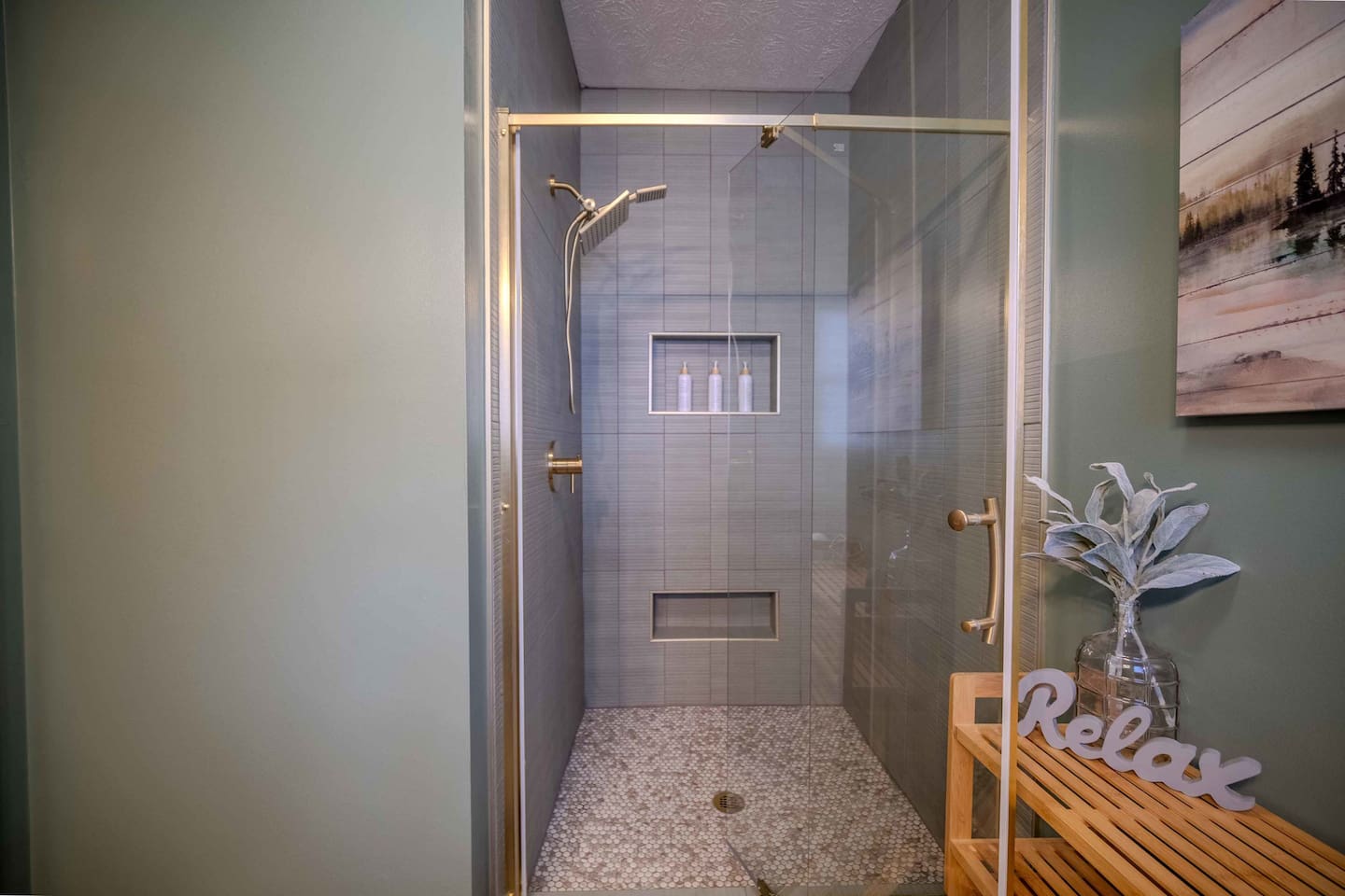 Newly Renovated Walk-In Shower in Master Bathroom