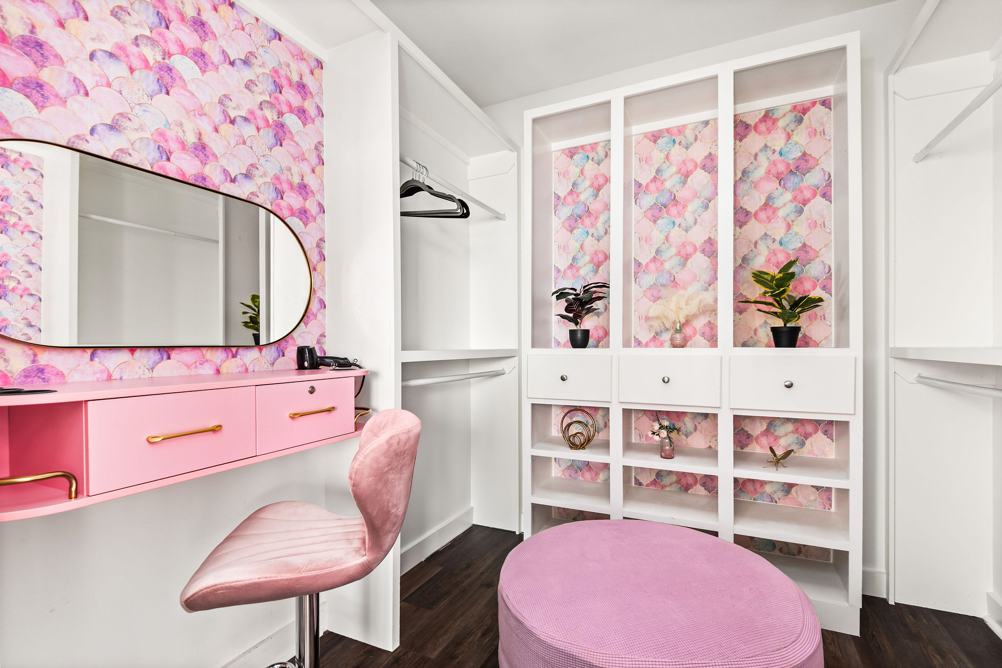 Matching vanity on opposing wall not pictured