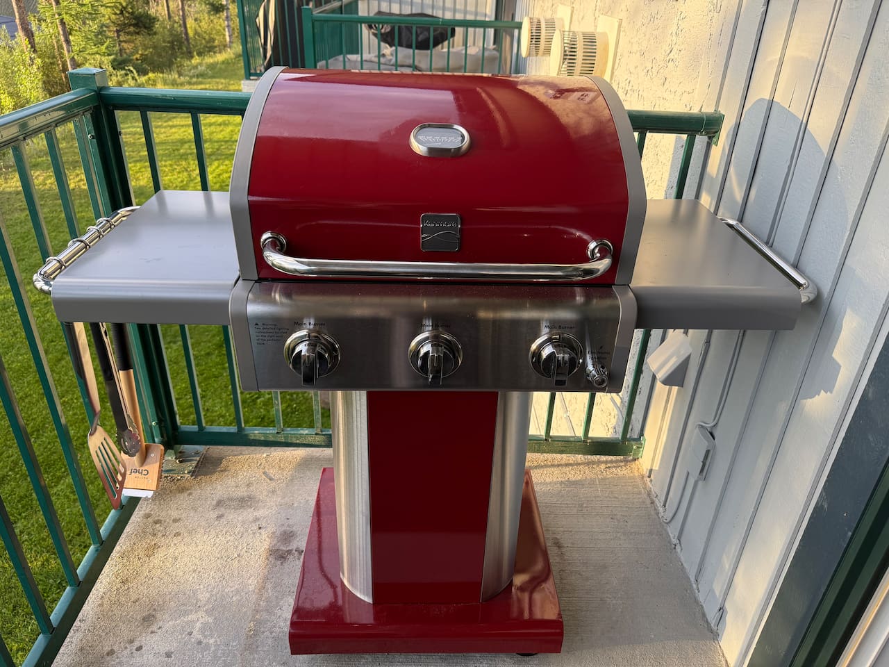 Propane gas BBQ to enjoy a burger or steak any time of the year.