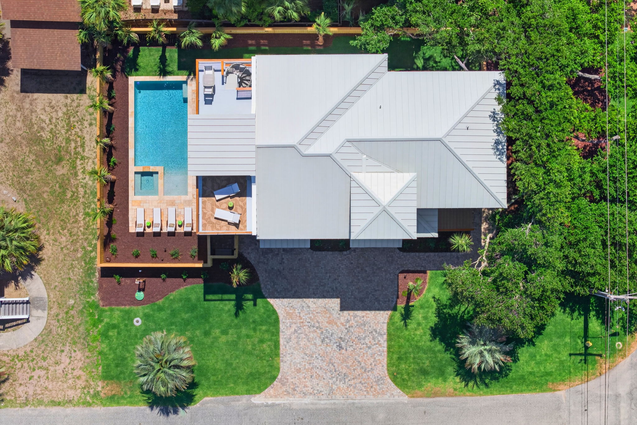 Aerial of Home | Tahanan Palms | 3 38th Ave | IOP Escapes