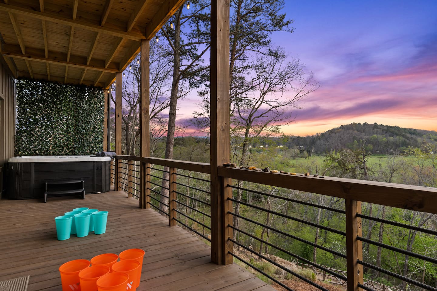 The lower deck is the perfect place for outdoor fun!