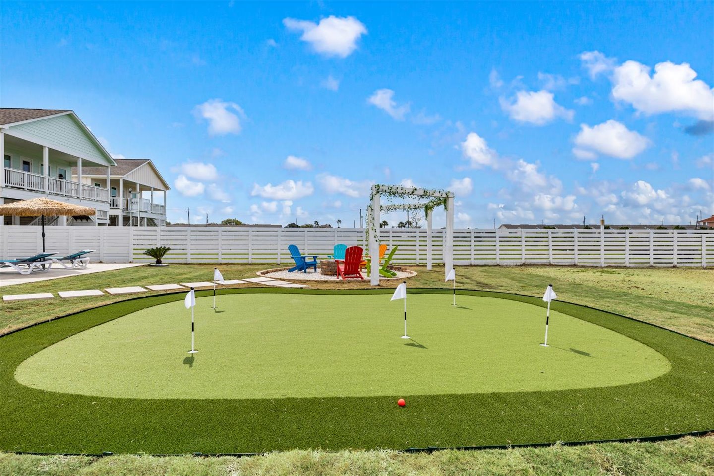 Fun for all ages—your own backyard putting experience.