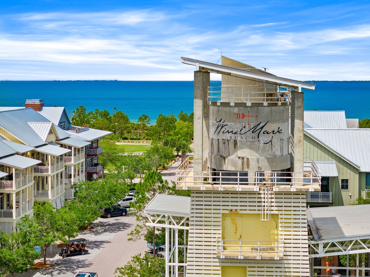 Community Town Center with dining, beach access, community pool, live entertainment, cafe, and candy shop | 6 min walk from home
