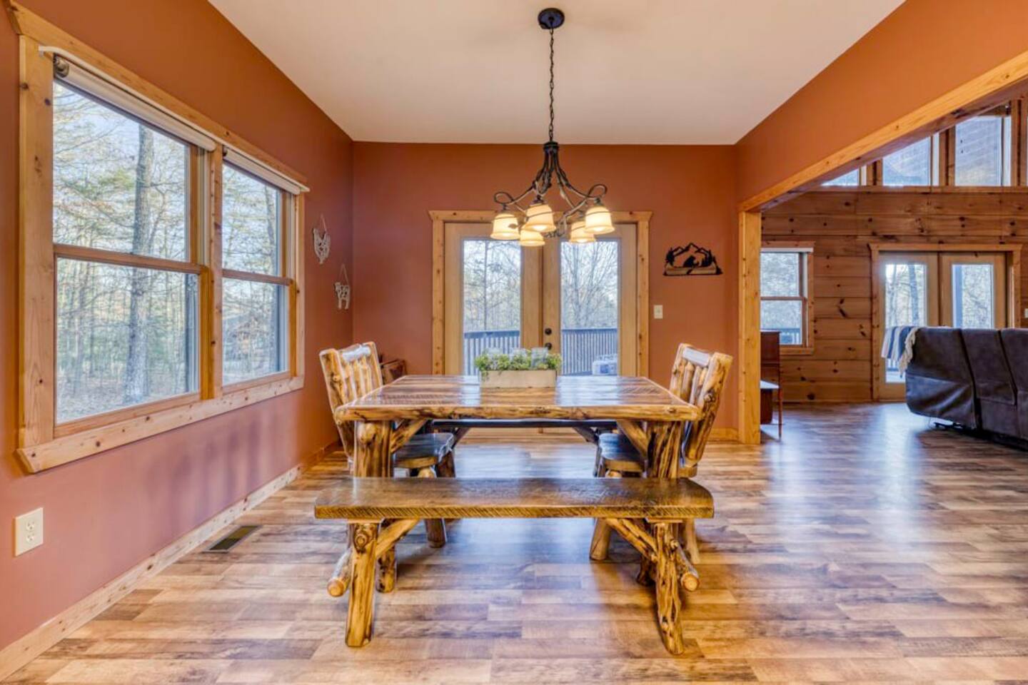 A generously sized dining area for enjoying meals and gatherings.