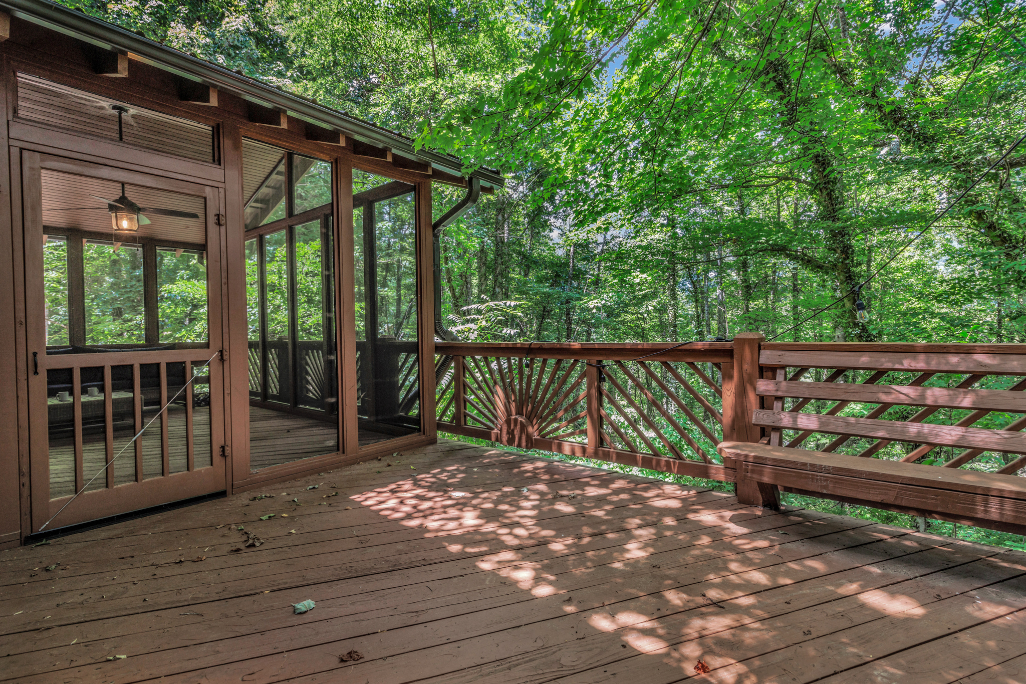 Uncovered deck