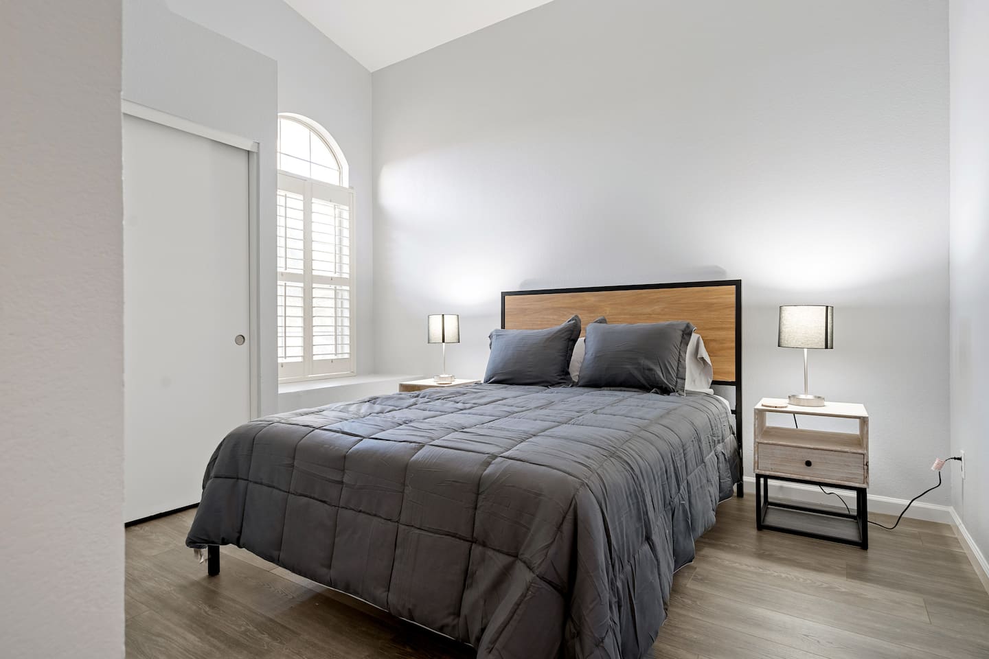 Our third bedroom features a queen bed and plenty of closet or storage space.