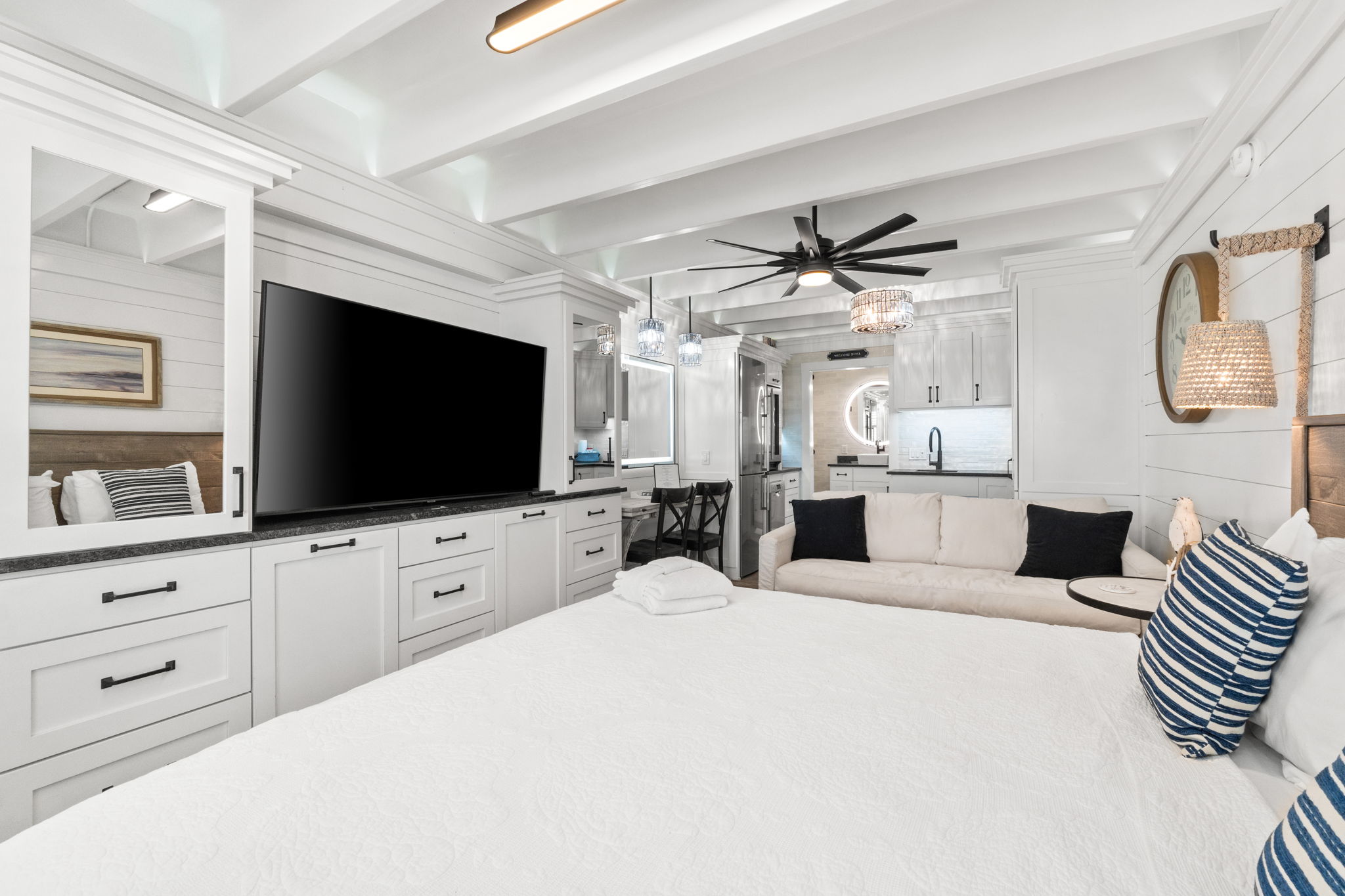 Queen Bed with Queen Sleeper Sofa