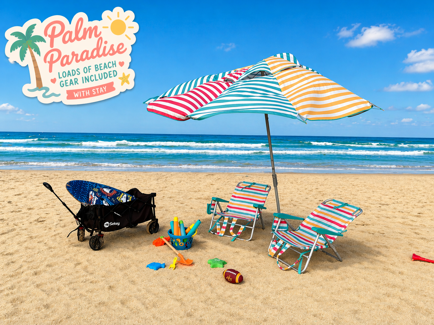 A closer look of the beach goodies