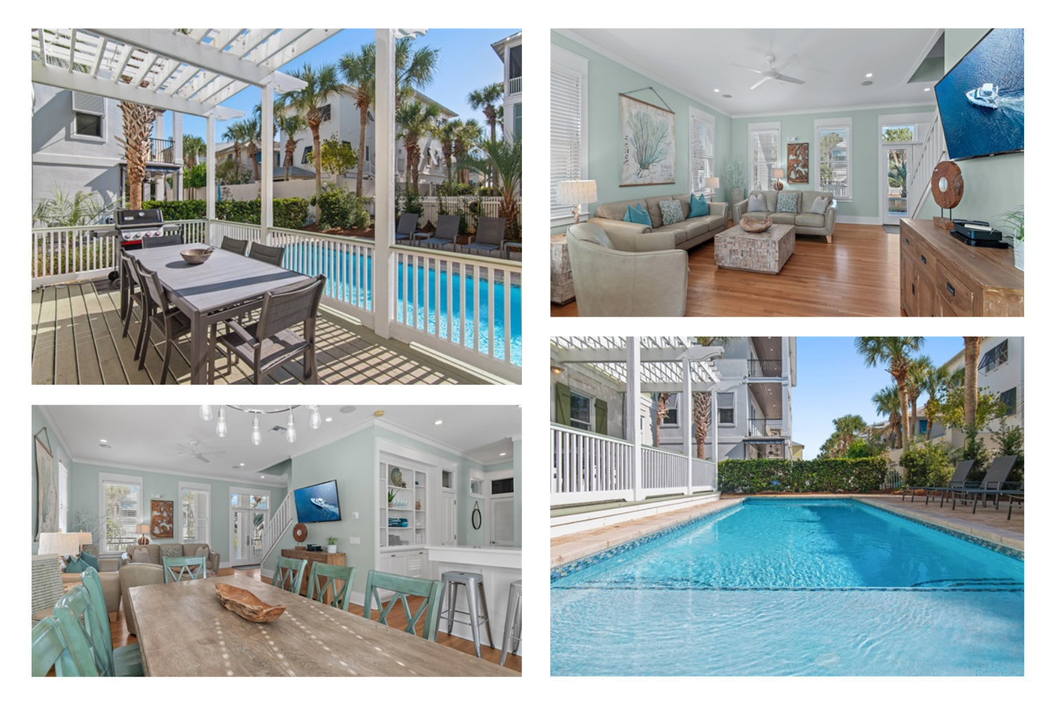Located in the heart of Frangista Beach, Happy Go Lucky is a remodeled, spacious, family-friendly coastal retreat designed for groups who value comfort, style, and proximity to the beach.