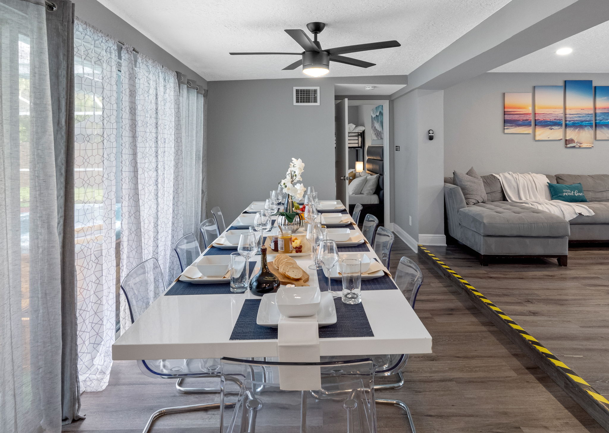 Whether you're celebrating a special occasion or just sharing a meal, this bright and welcoming dining area sets the stage for unforgettable moments.