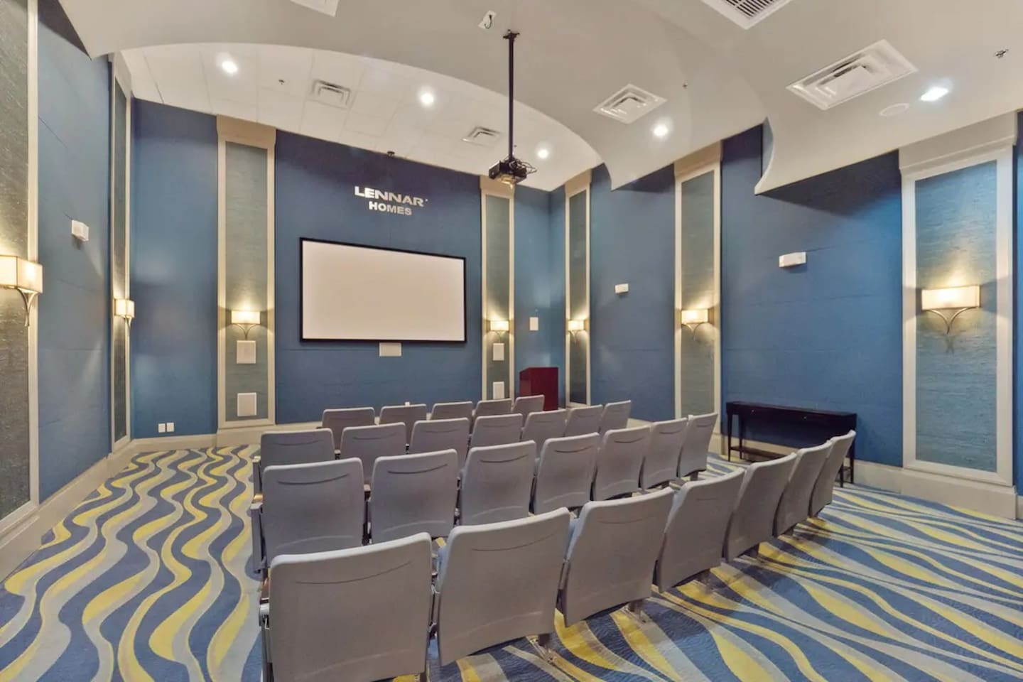Cinema at the Oasis Club.