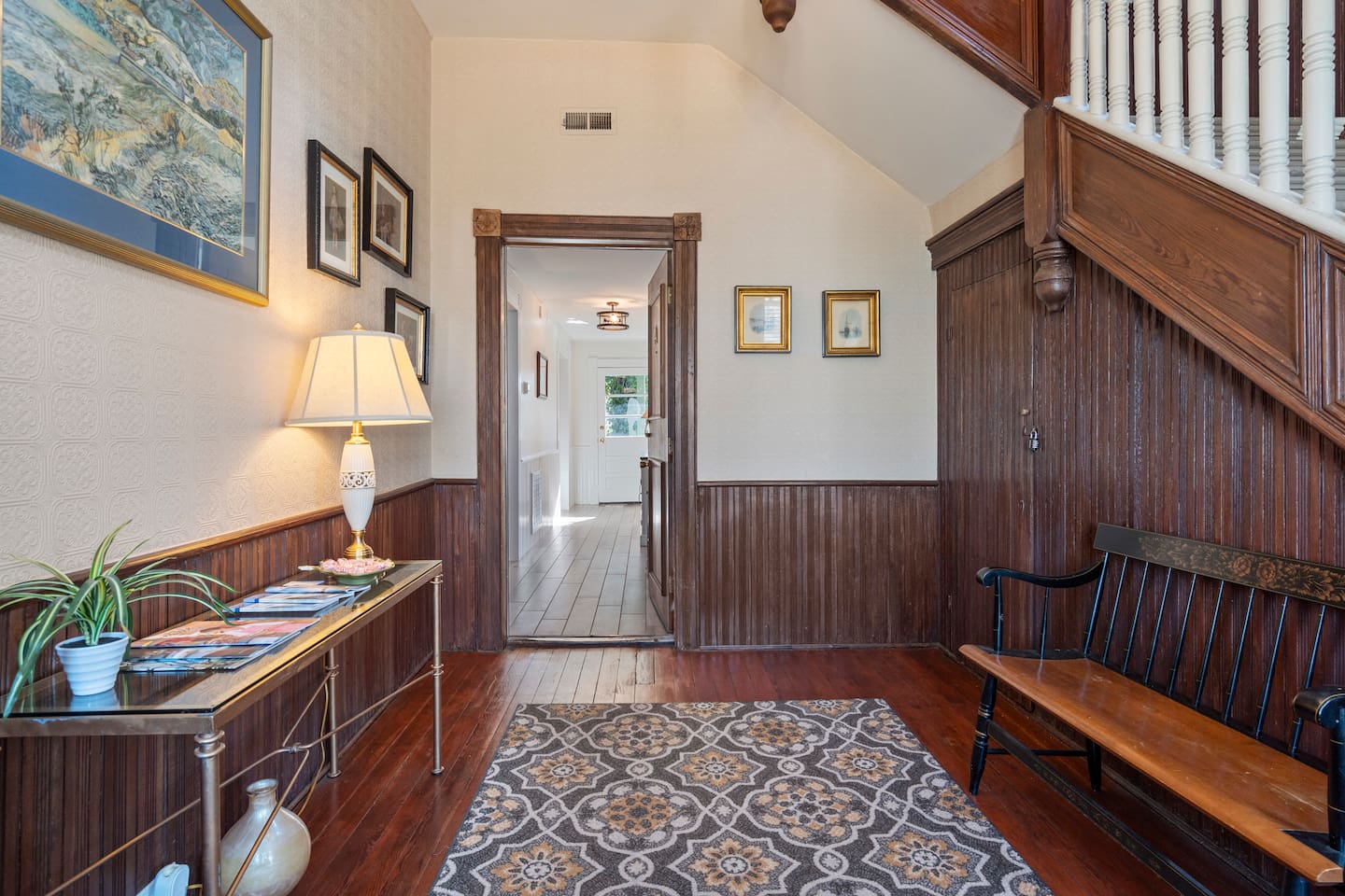 The beautifully preserved entry lobby of the Cummings-Taylor House — history at every turn