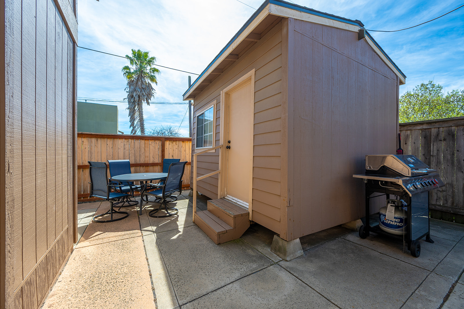 Back shed is locked for owners only