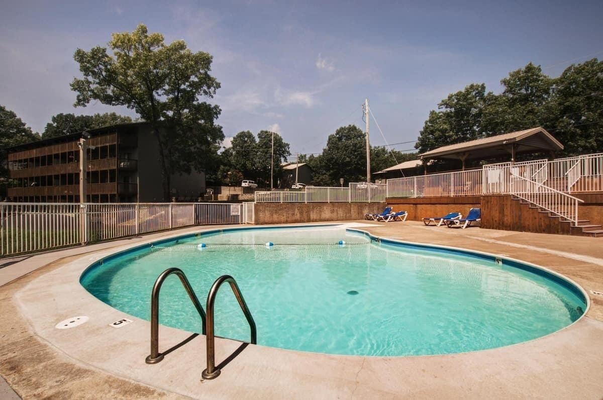 Smaller public pool found past the first pool on the right