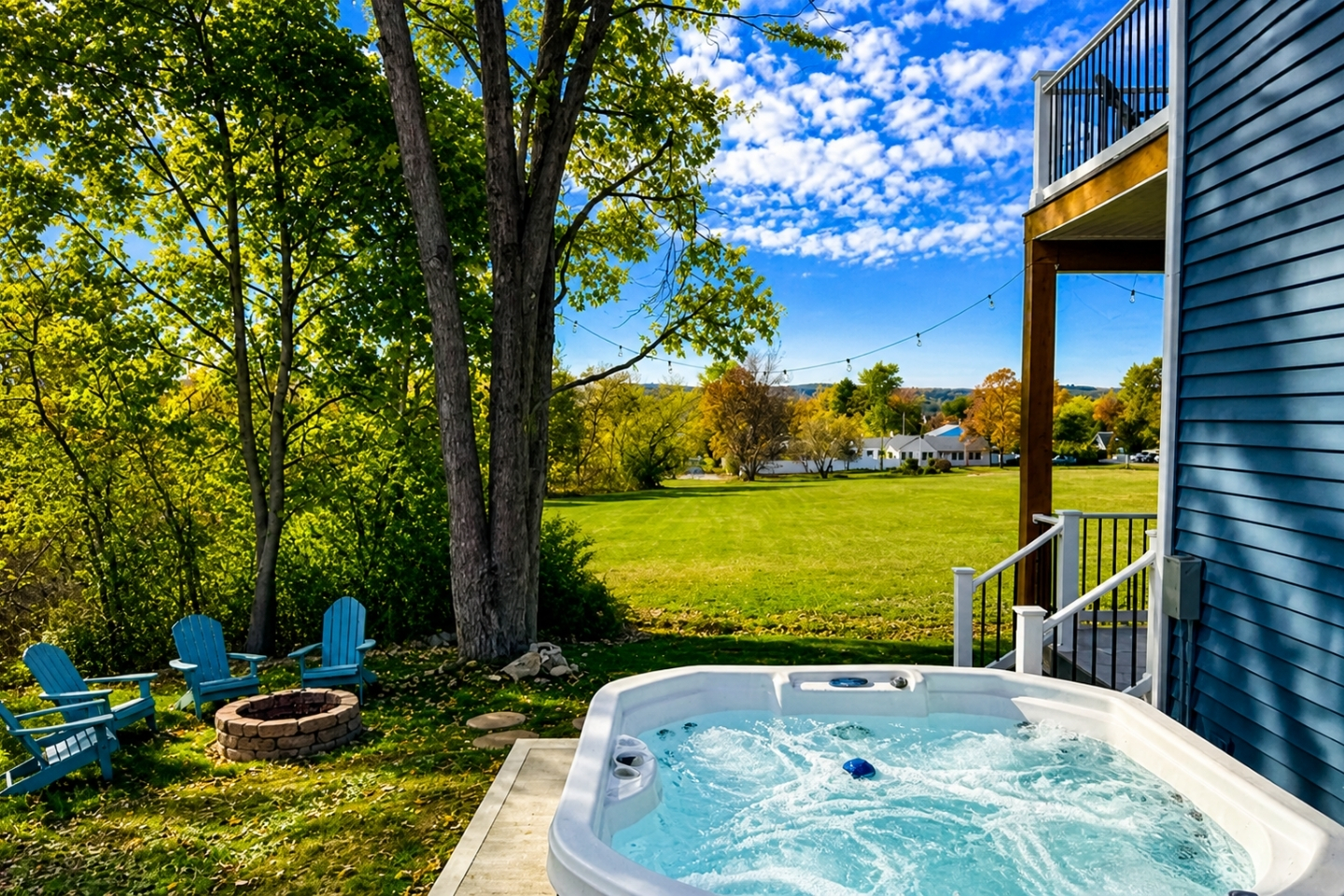 Relax in the hot tub