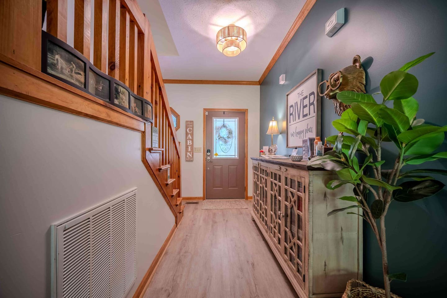Entryway to open concept living area