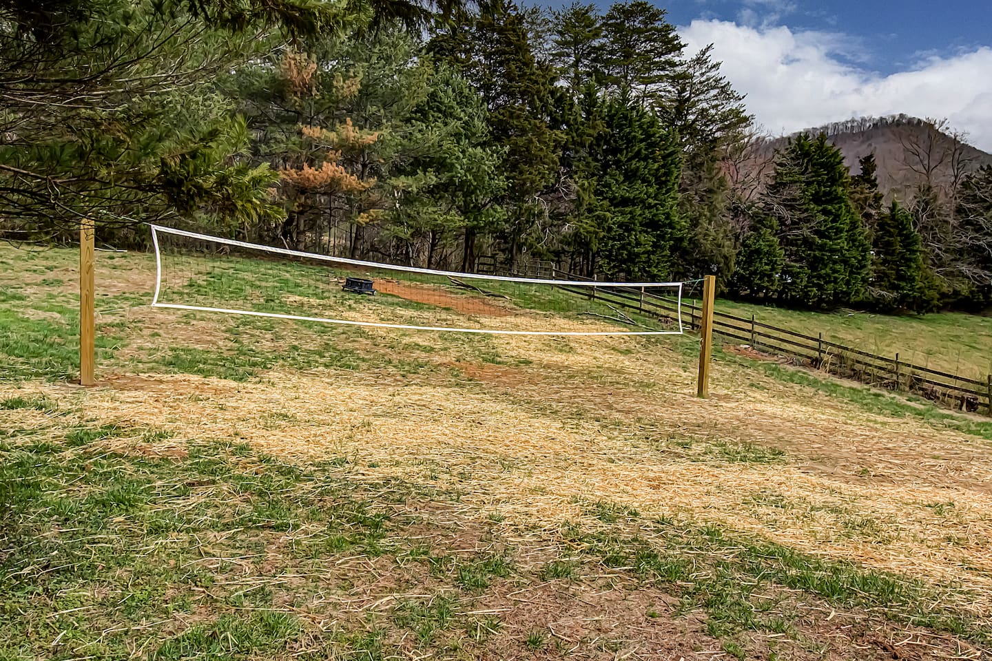 volley ball net (shared with other cabin on the property)
