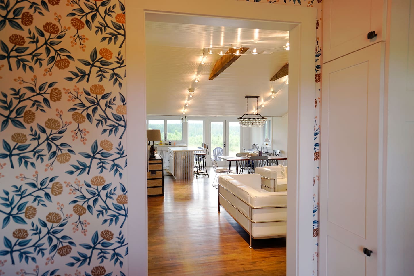 View into the living area from front mudroom.  Welcome and relax!