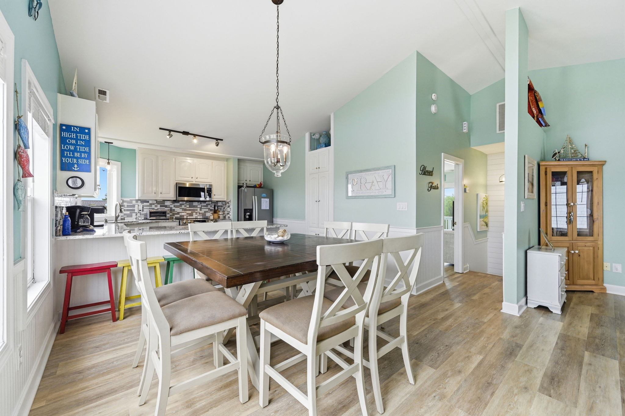 King retreat conveniently located to the left just off the living area for easy access and comfort.