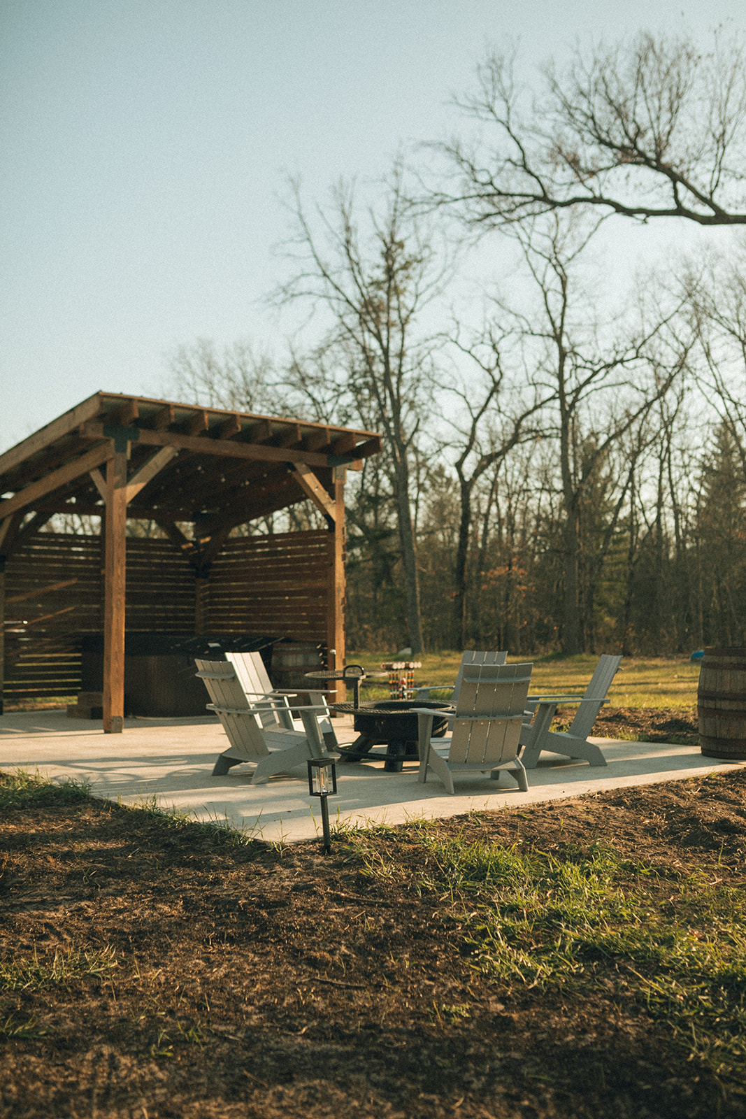Fire Pit and Hot tub