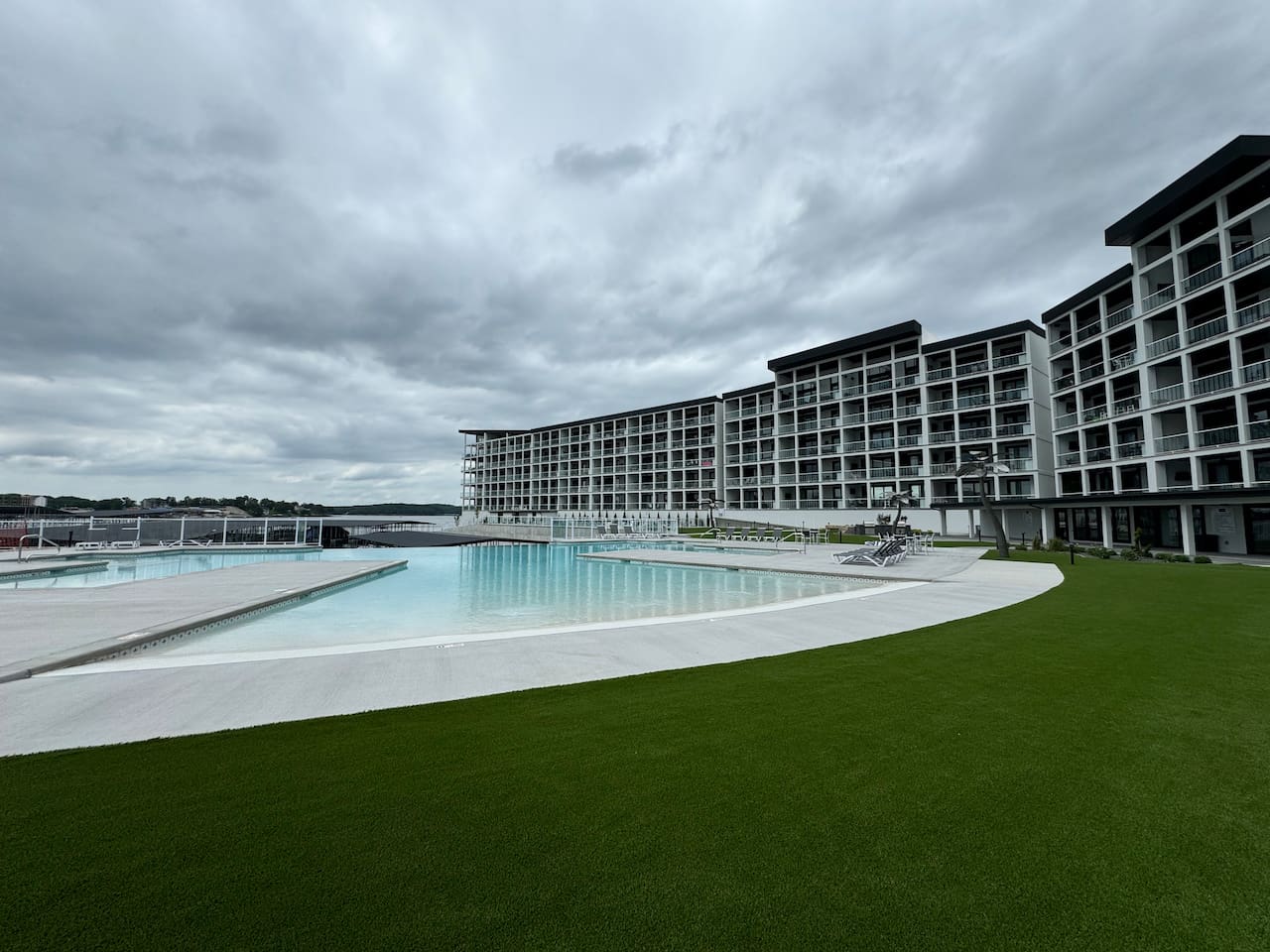 Pool 1 is located in front of Building 4.