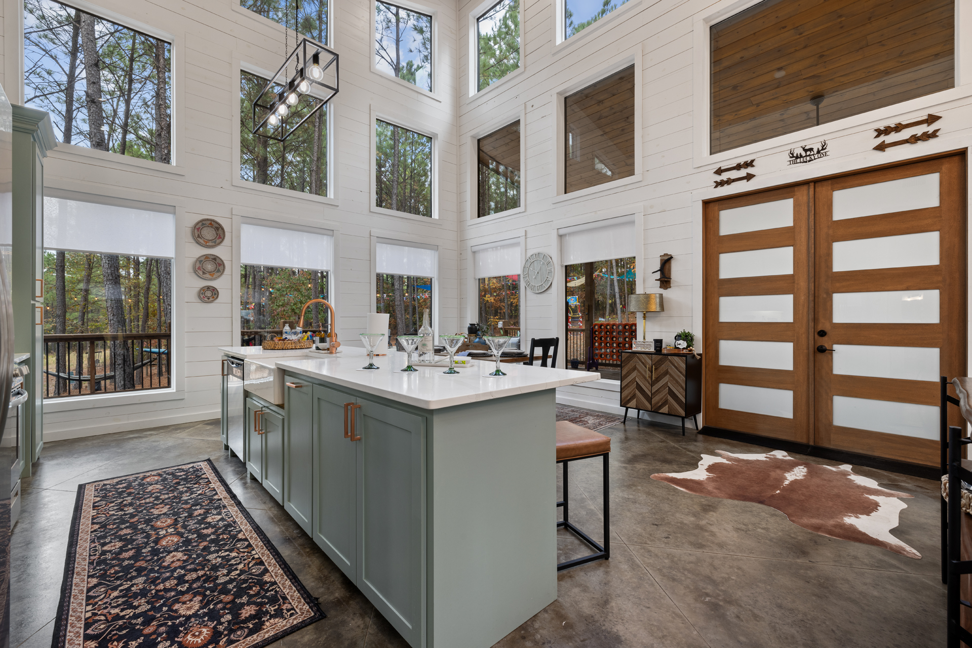 Kitchen and Peninsula and Dinning room