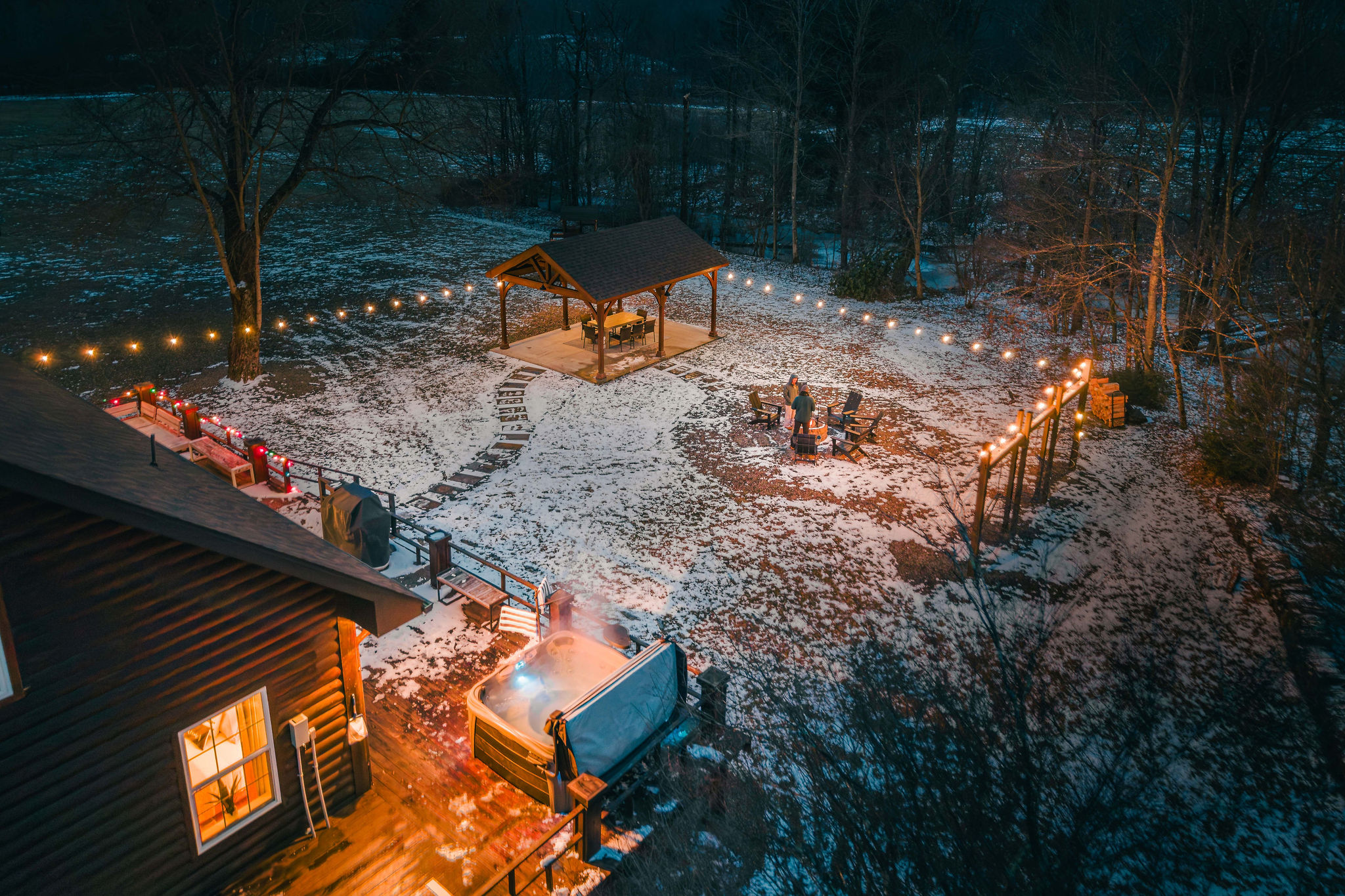 Gather by the fire, share stories, and enjoy quiet winter nights in your own private outdoor oasis.