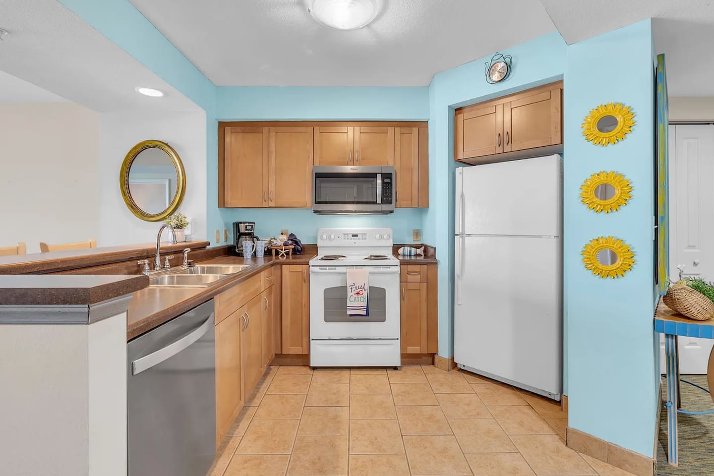 Warm, inviting cooking space