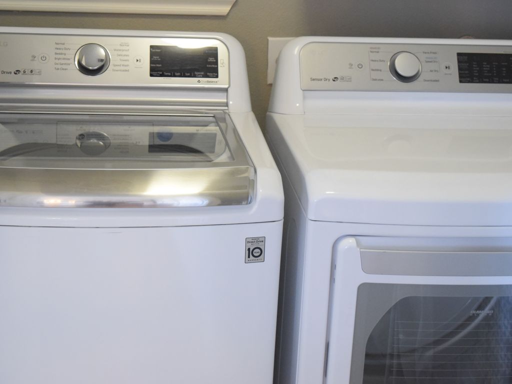 Washer & dryer in the home. 