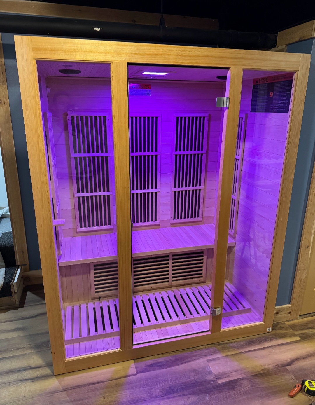 Basement level sauna