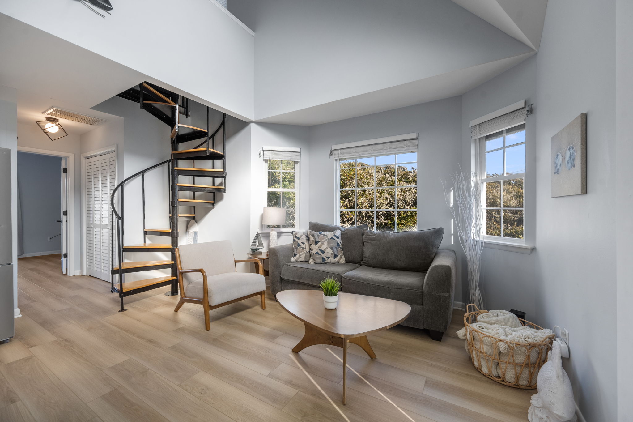 Sunlight, sand tones, and sea breezes.