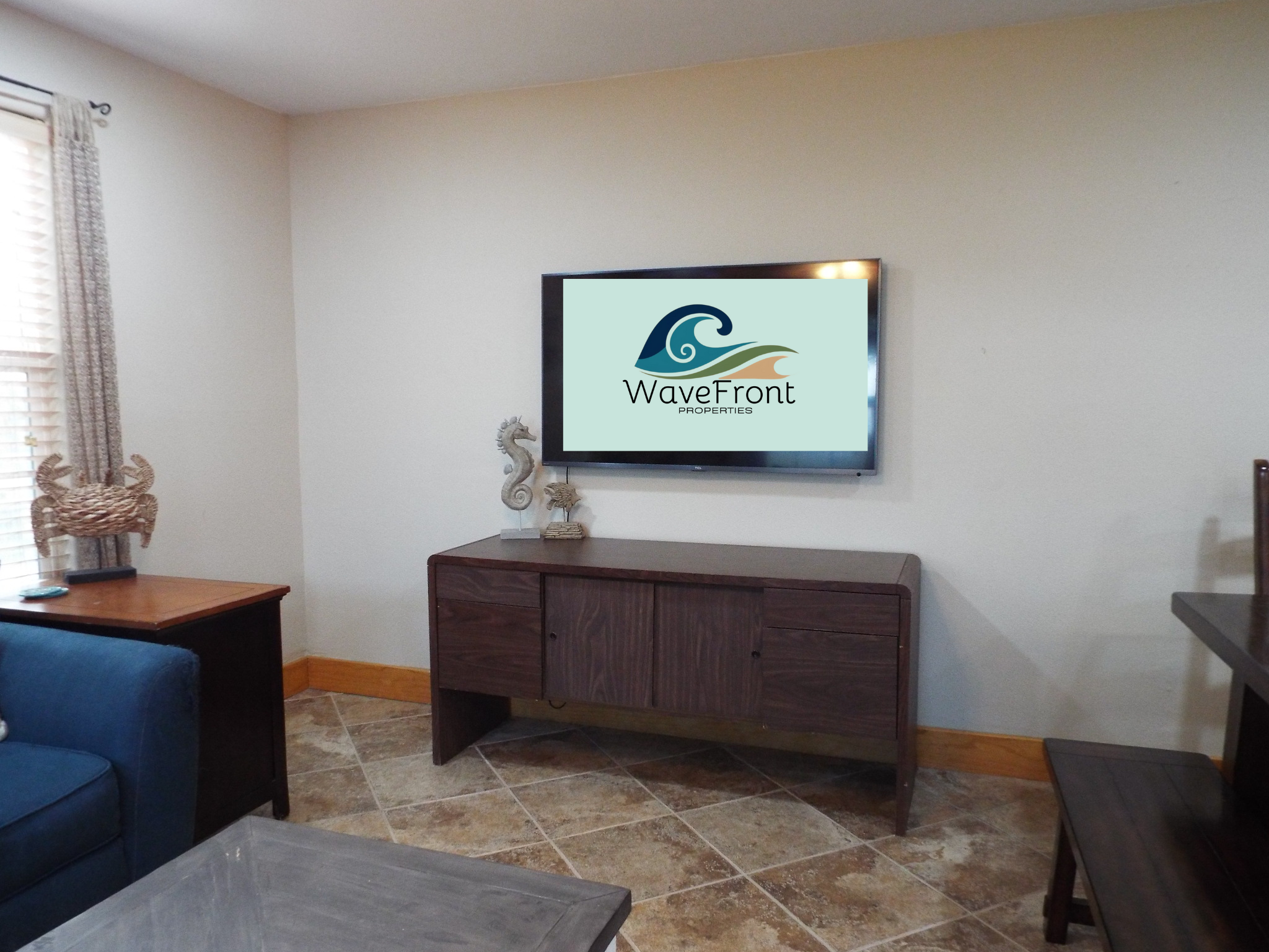 Flat screen in the living room