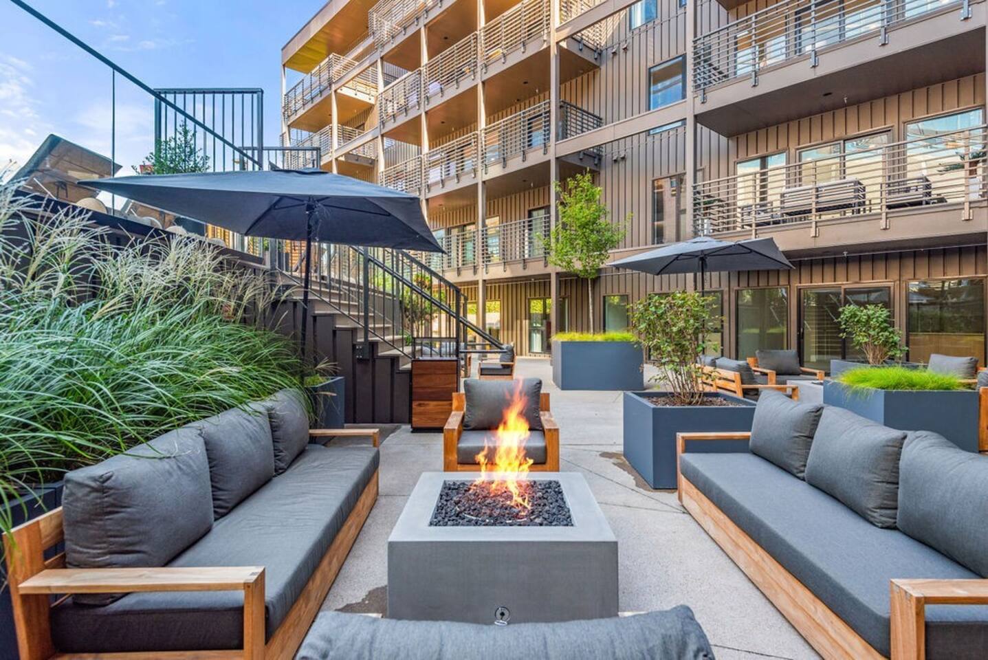 Lower pool deck patio area - tons of seating - public area in the building and guests are encouraged to use during their stay with us!
