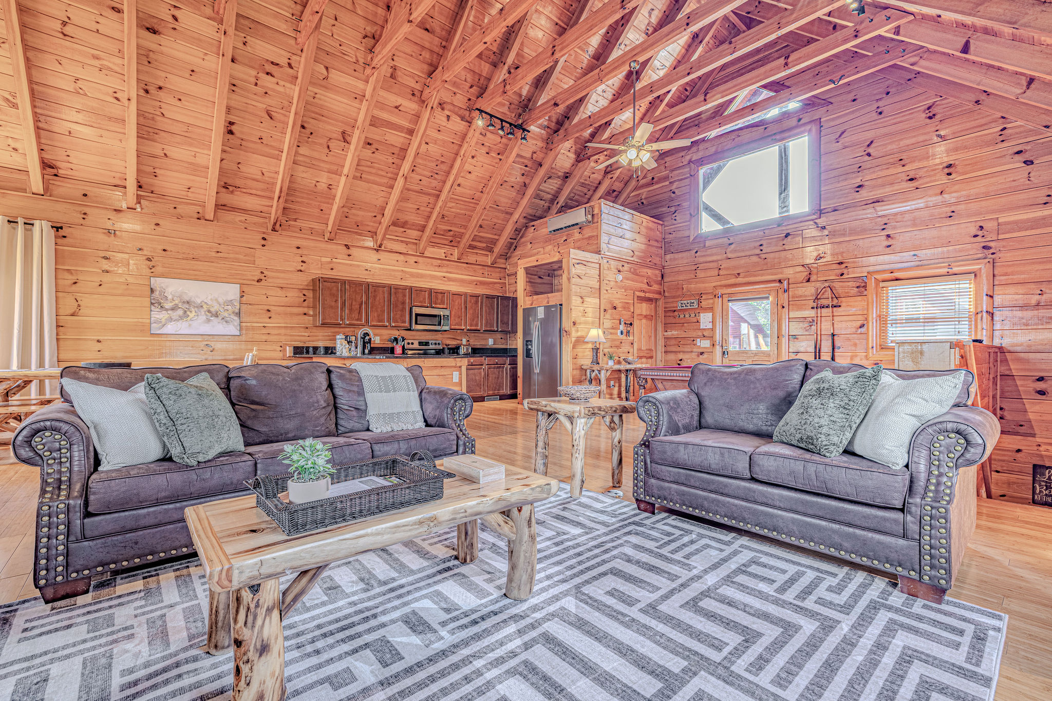 Plush seats, soft throws, and rustic mountain vibes—your comfort zone starts here.