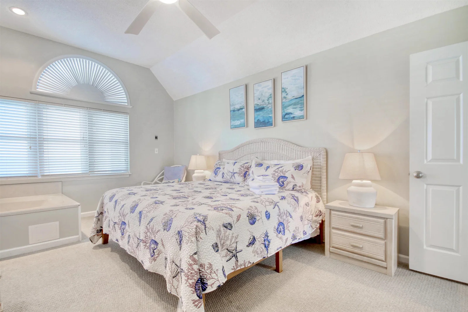 Primary bedroom with king bed
