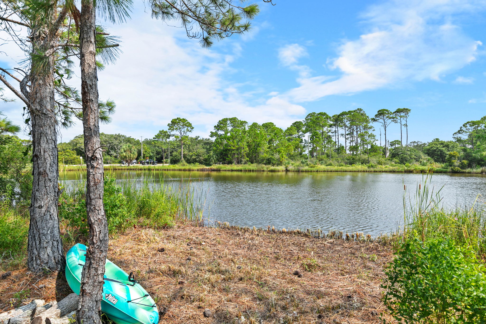 Little Lagoon access gives guests another way to enjoy the water just beyond the house.