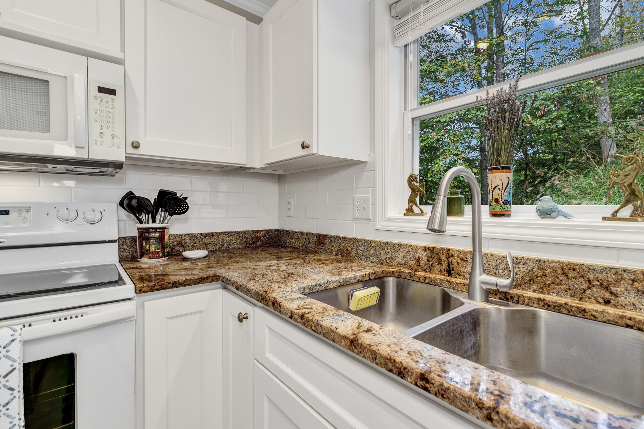 Wooded view from the Kitchen Sink