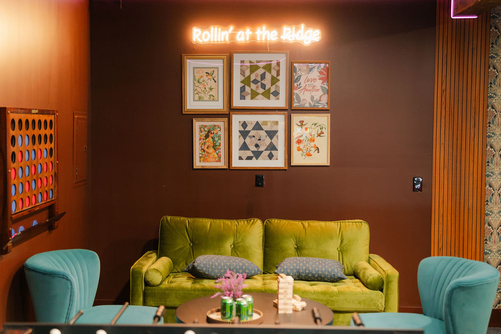 A comfortable lounge space, perfect for late night gossips