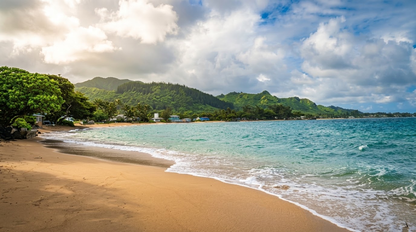 Nearby Beach | Shoreline varies by tides and seasons.