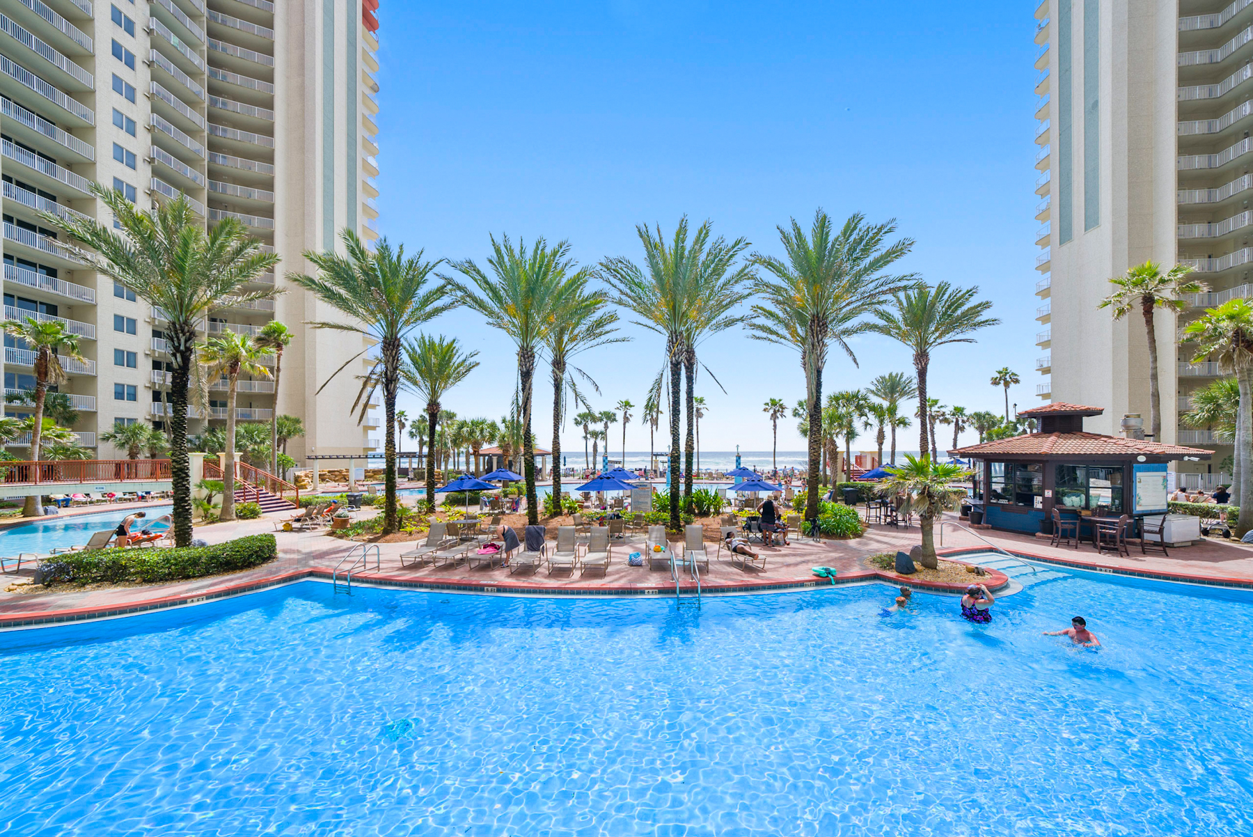 Largest Pool in PCB!  Wait until you try the seafood boil at that food hut!!  