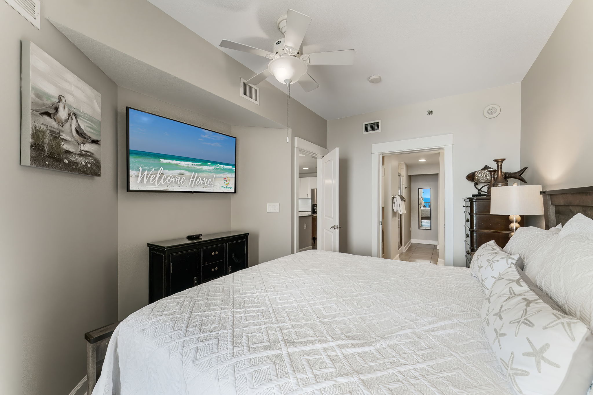 Large smart TV in master!