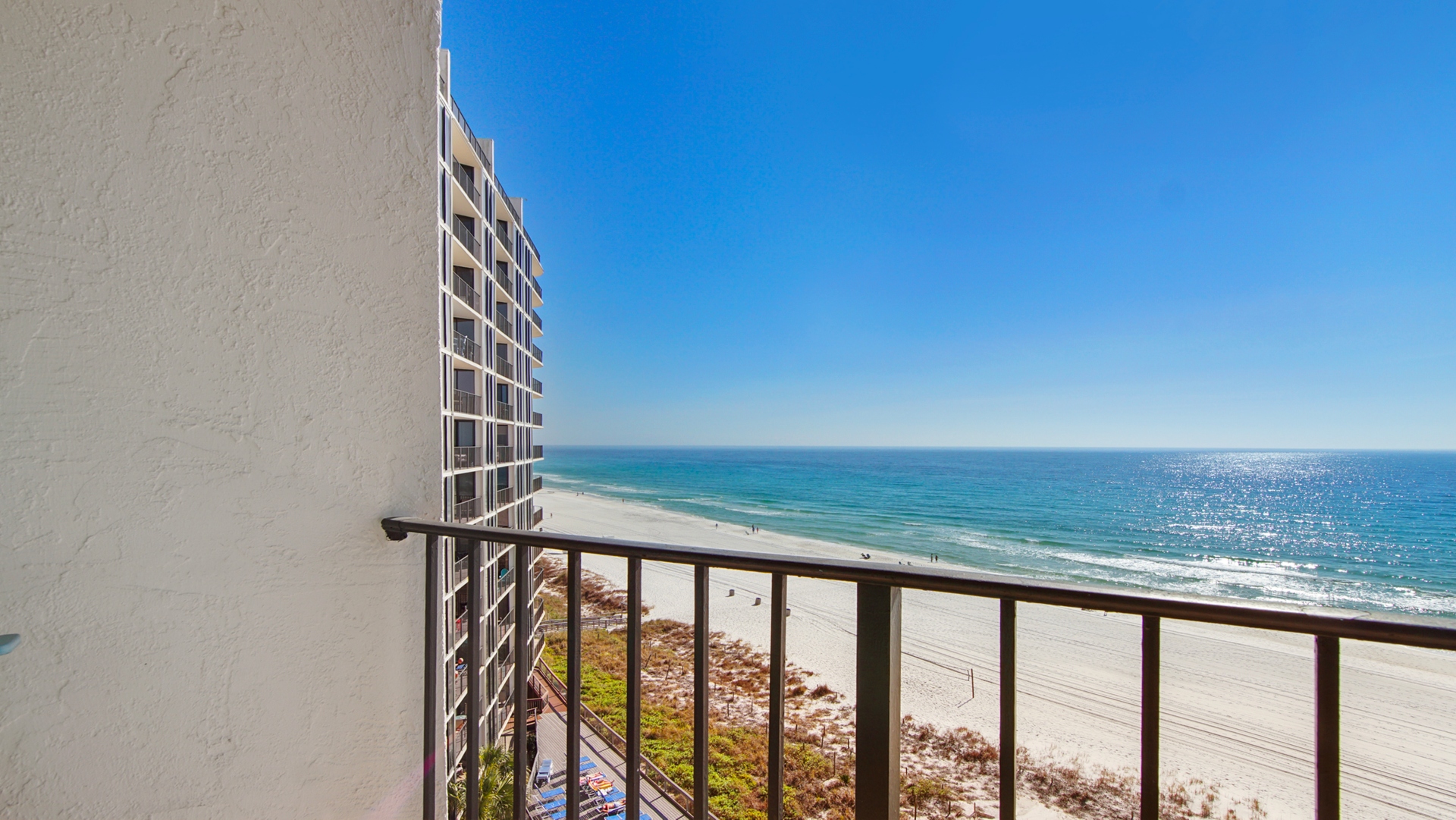 Private balcony with seating to enjoy the water view