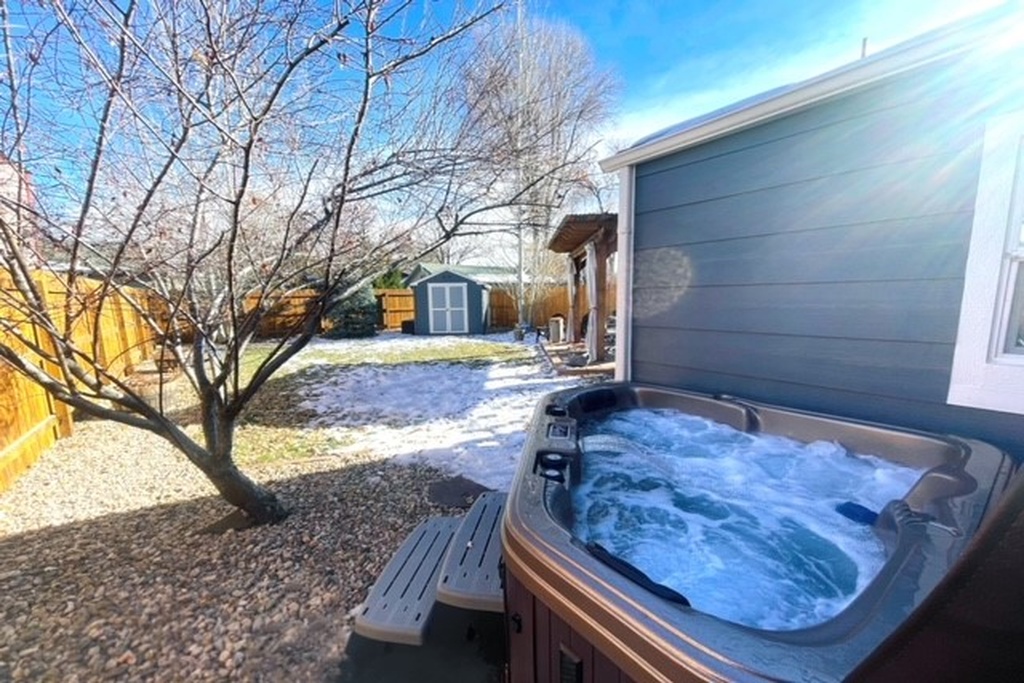 Backyard with Hot Tub