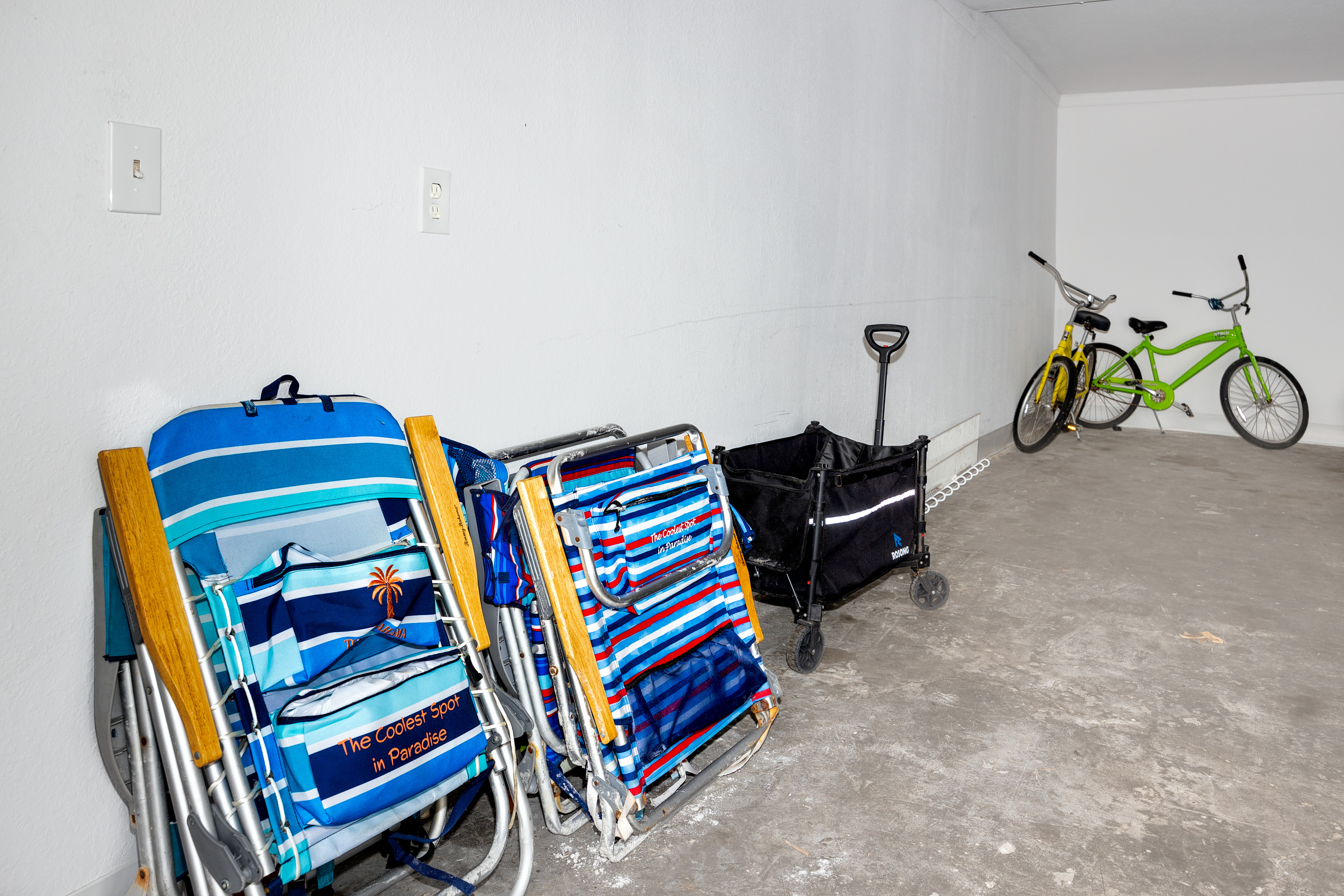 Plenty of Beach Accessories and Bikes!!