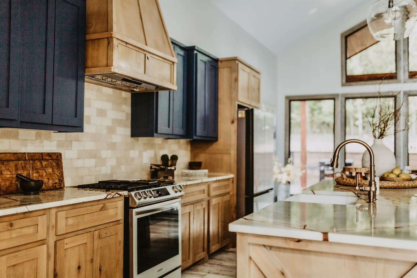 Our chef inspired kitchen is spacious and equipped to make the perfect breakfast, lunch or dinner .